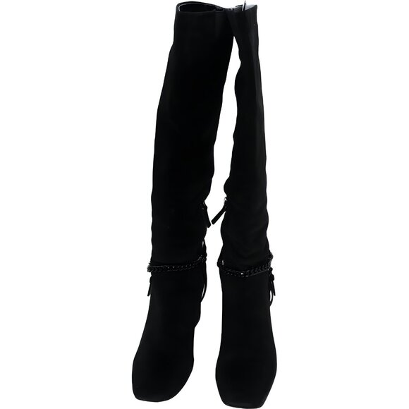 Sanctuary Electric Knee High Suede Boots Black Women's US 8.5M - Picture 5 of 6